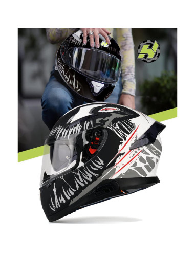 Casco HAX Impulse XL Negro Doble Visor y Ventilación