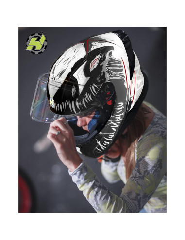 Casco HAX Impulse XL Negro Doble Visor y Ventilación