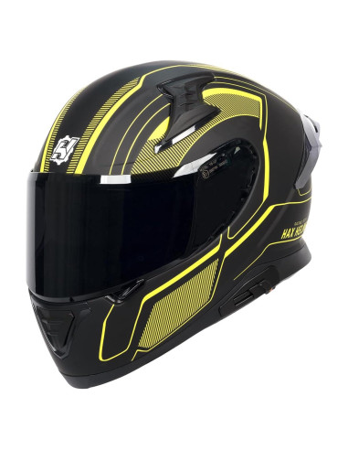 Casco HAX Impulse Doble Visor UV Amarillo XXL
