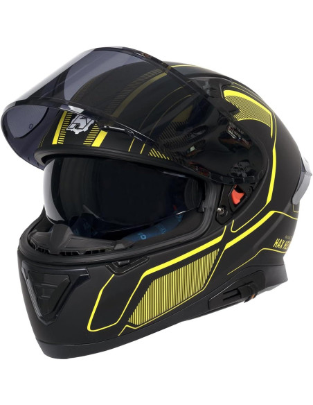Casco HAX Impulse Doble Visor UV Amarillo XXL Casco HAX Impulse Doble Visor UV Amarillo XXL