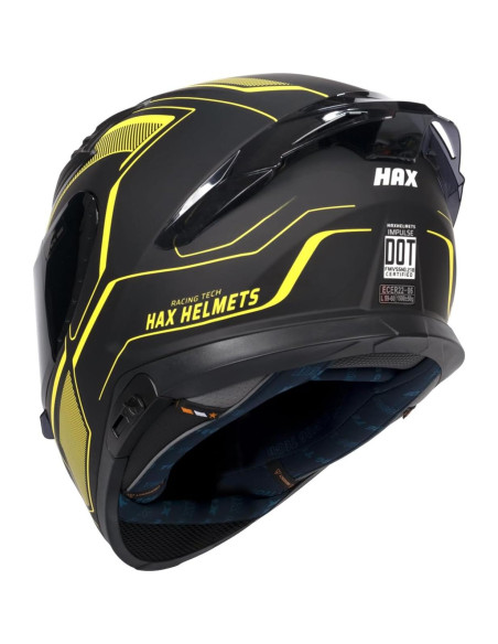 Casco HAX Impulse Doble Visor UV Amarillo XXL Casco HAX Impulse Doble Visor UV Amarillo XXL