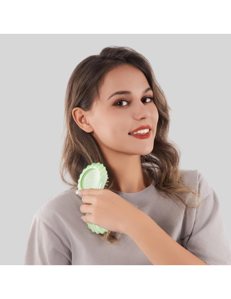 Cepillo de cabello plegable Maji Mama con espejo - Verde Cepillo de cabello plegable Maji Mama con espejo - Verde