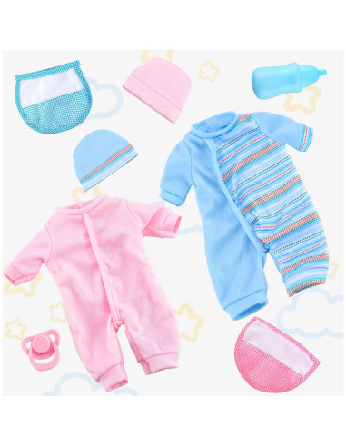 Muñecas Gemelas Toy Choi - 30 cm con Accesorios