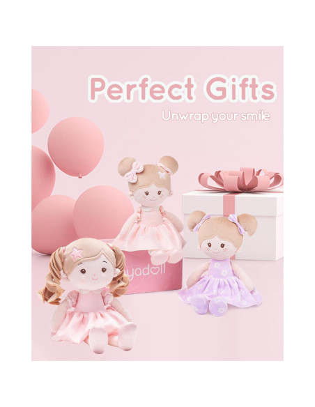 Muñeca de Trapo LeyaDoll Rosa 40 cm para Bebé Muñeca de Trapo LeyaDoll Rosa 40 cm para Bebé