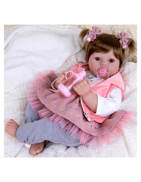 Muñeca Reborn Aori 22" (55,88 cm) Realista con Accesorios Muñeca Reborn Aori 22" (55,88 cm) Realista con Accesorios