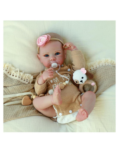 Muñeca Reborn KSBD 50,8 cm Realista con Accesorios
