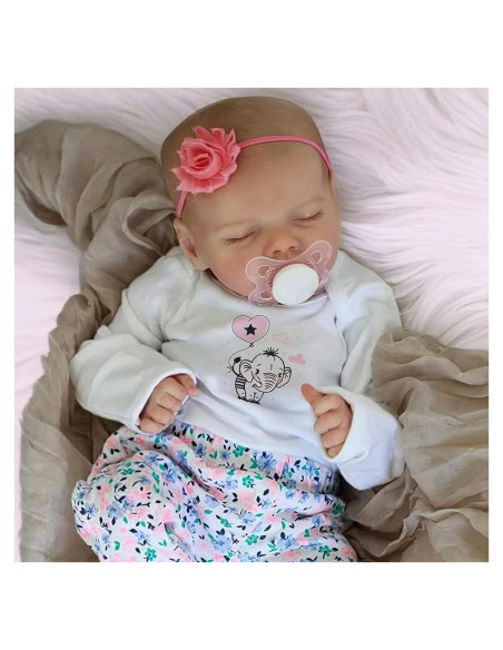 Muñeca Reborn JIZHI 43 cm Realista con Kit de Alimentación Muñeca Reborn JIZHI 43 cm Realista con Kit de Alimentación