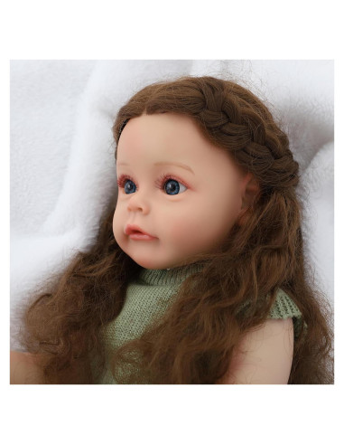 Muñeca de bebé renacida EIKIVAU 55 cm con accesorios