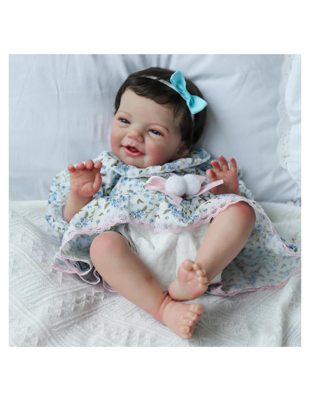 Muñeca Bebé Reborn Realista KSBD 45.72 cm Floral con Accesorios Muñeca Bebé Reborn Realista KSBD 45.72 cm Floral con Accesorios
