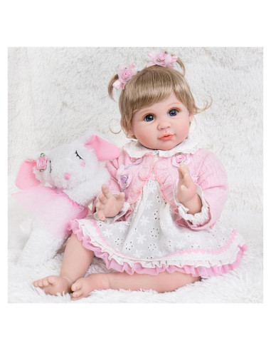 Muñeca Reborn Aori 22 Pulgadas Realista con Accesorios