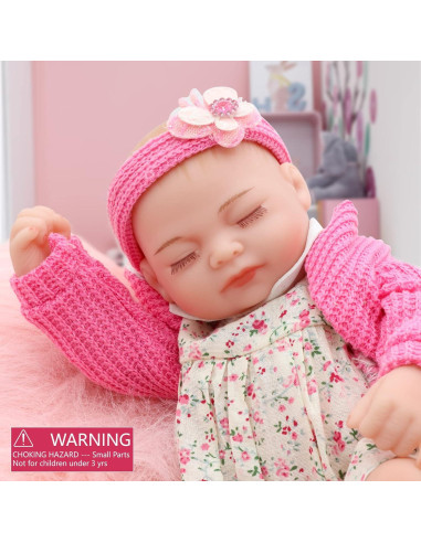 Muñeca de Bebé JRLCGYP 25,4 cm Silicona Realista Durmiendo