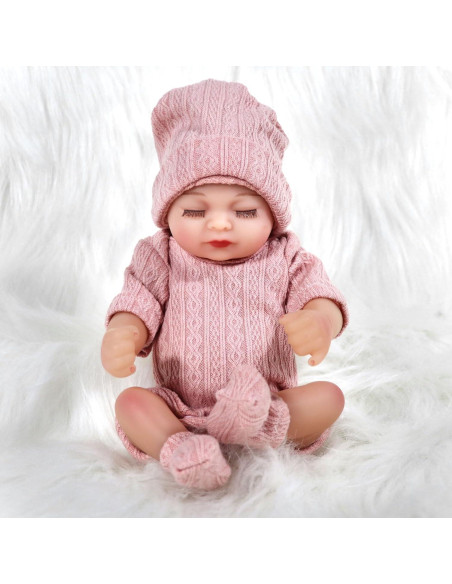 Muñeca de bebé renacida JURONG 25,4 cm con ropa rosa Muñeca de bebé renacida JURONG 25,4 cm con ropa rosa