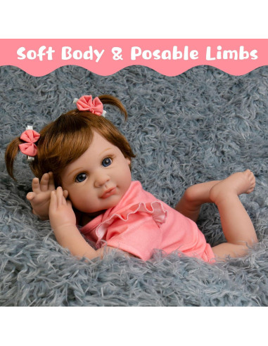 Muñeca Reborn Milidool 22" (55 cm) Realista para Niña