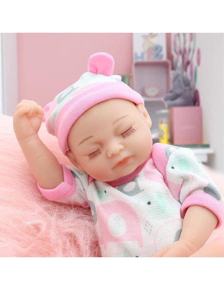 Muñeca de bebé realista JRLCGYP 25.4 cm con accesorios Muñeca de bebé realista JRLCGYP 25.4 cm con accesorios