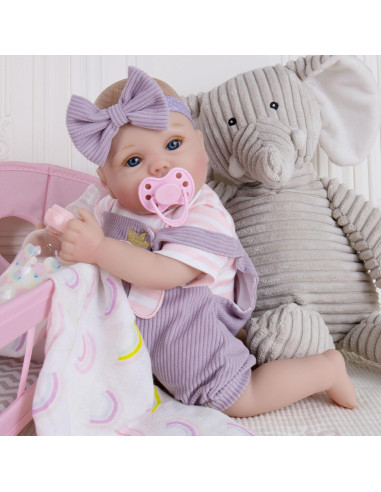 Muñeca de bebé renacida Milidool 45.72 cm realista con biberón