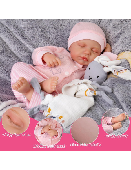 Muñeca de bebé renacida Milidool 50.8 cm realista con accesorios Muñeca de bebé renacida Milidool 50.8 cm realista con accesorios