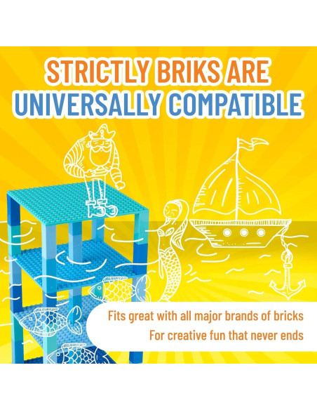 Placas Base Apilables Strictly Briks 6x6 cm 4 Piezas Placas Base Apilables Strictly Briks 6x6 cm 4 Piezas