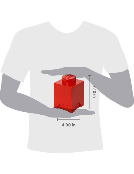 Caja de Almacenamiento LEGO Room Copenhagen Ladrillo 1 Rojo Caja de Almacenamiento LEGO Room Copenhagen Ladrillo 1 Rojo