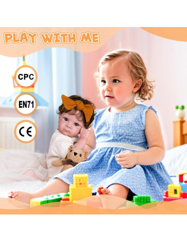 Muñeca Reborn Aori 50.8 cm Realista con Set de Regalo