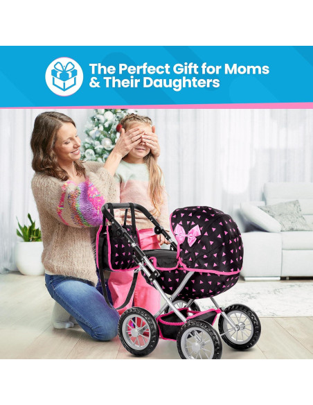 Carrito de Muñeca Kinderplay KP0262R Ajustable y Plegable Carrito de Muñeca Kinderplay KP0262R Ajustable y Plegable