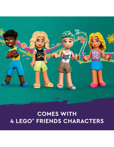 LEGO Friends Parque Diversiones Playa 41737 con Carrusel y Olas