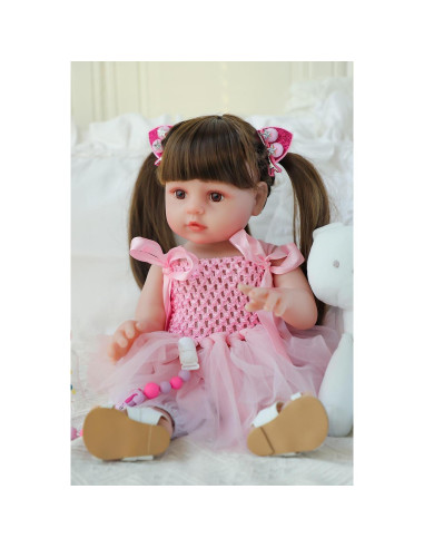 Muñeca Reborn Realista SCOM 50 cm con Ropa y Accesorios