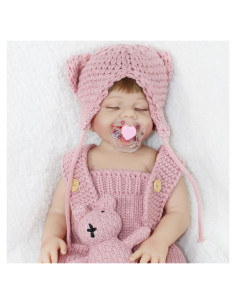 Muñeca Reborn JURONG 50.8 cm Silicona Realista con Accesorios