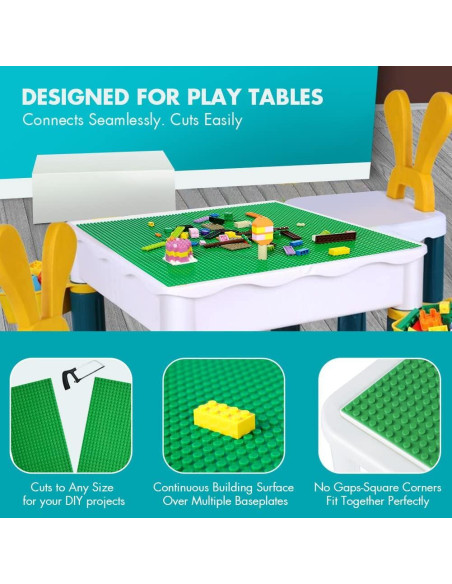 Placas Base Lekebaby 6 Piezas 25,4 cm para Construcción Placas Base Lekebaby 6 Piezas 25,4 cm para Construcción