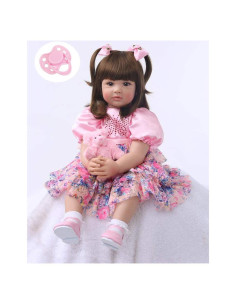 Muñeca Reborn iCradle 60 cm Silicona Suave Niña