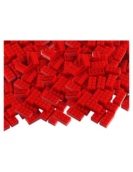Ladrillos de Construcción Feleph 100 Piezas Rojas 2x4 Ladrillos de Construcción Feleph 100 Piezas Rojas 2x4