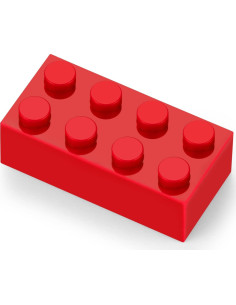 Ladrillos de Construcción Feleph 100 Piezas Rojas 2x4 2