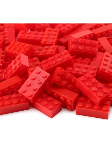 Ladrillos de Construcción Feleph 100 Piezas Rojas 2x4