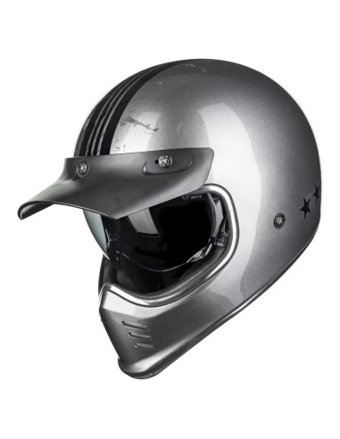 Casco Integral ILM Z502 Gris Hero XXL para Motocicleta