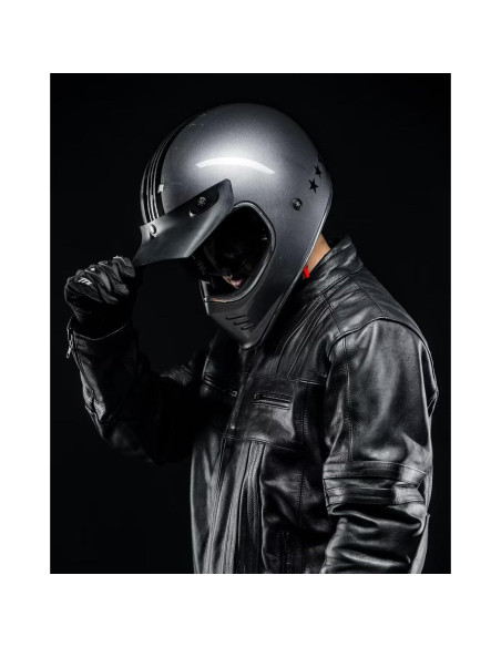 Casco Integral ILM Z502 Gris Héroe para Motocicleta S Casco Integral ILM Z502 Gris Héroe para Motocicleta S