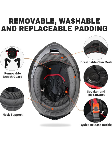 Casco Modular JQF Gear FF808 Doble Visor Abatible L Casco Modular JQF Gear FF808 Doble Visor Abatible L