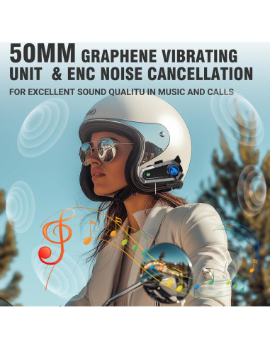 Auricular Bluetooth TOUCH TWO C9 para Casco Motocicleta