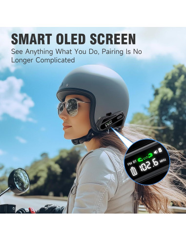 Auricular Bluetooth TOUCH TWO C6 para Casco Motocicleta