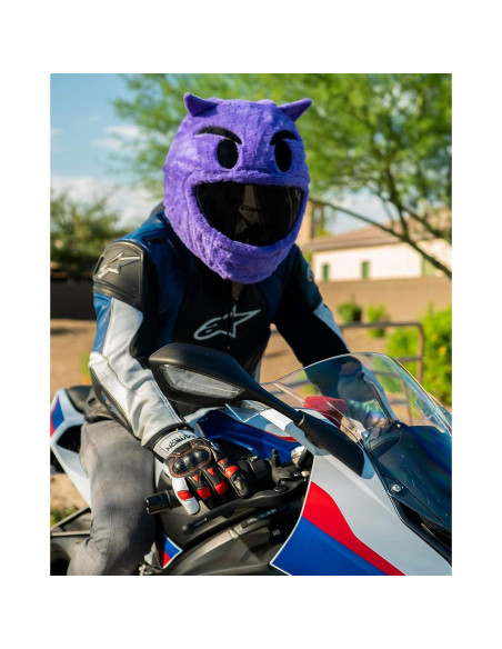 Cubierta de Casco de Moto Carbon Moto Gear Emoji Diablo Cubierta de Casco de Moto Carbon Moto Gear Emoji Diablo