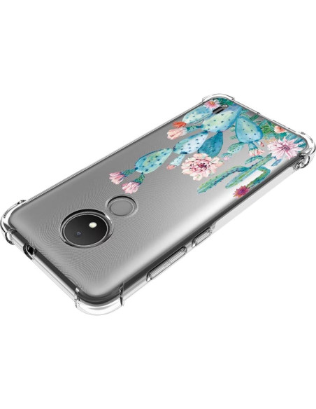 Funda protectora TPU clara floral para Nokia C21 C20 C10 Funda protectora TPU clara floral para Nokia C21 C20 C10