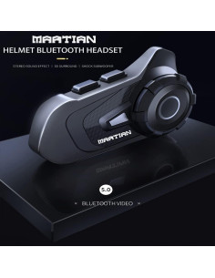 Casco de Motocross 1Storm HF801 + Auricular Bluetooth Negro Mate 2