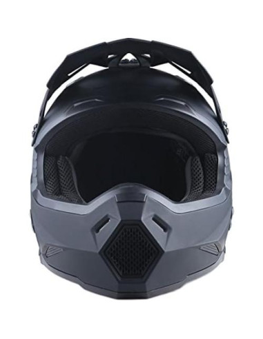 Casco de Motocross 1Storm HF801 + Auricular Bluetooth Negro Mate