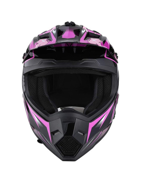 Casco de Motocross 1Storm HF801 Rosa + Auricular Bluetooth Casco de Motocross 1Storm HF801 Rosa + Auricular Bluetooth