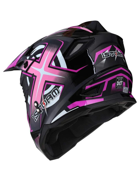 Casco de Motocross 1Storm HF801 Rosa + Auricular Bluetooth Casco de Motocross 1Storm HF801 Rosa + Auricular Bluetooth
