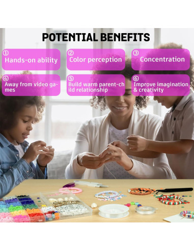 Kit de Pulseras de Amistad Gionlion 5200 Piezas para Niños