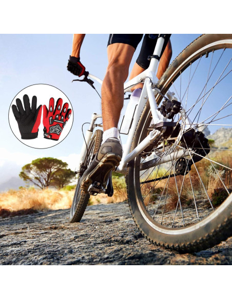Guantes de Motocicleta Frienda Rojo 18x9 cm A prueba de viento Guantes de Motocicleta Frienda Rojo 18x9 cm A prueba de viento