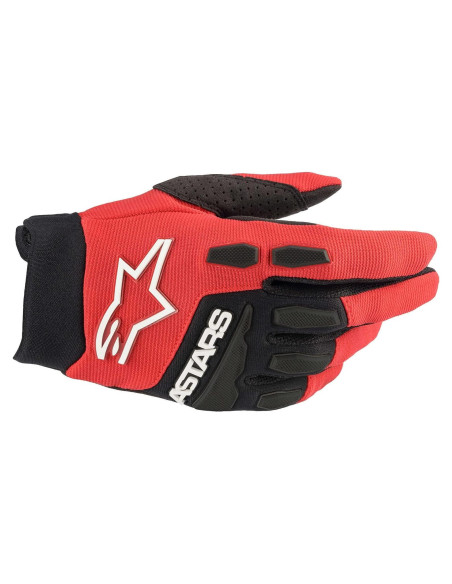 Guantes Alpinestars Full Bore Rojo/Negro 2X Acolchados Guantes Alpinestars Full Bore Rojo/Negro 2X Acolchados