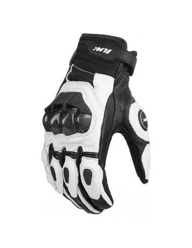 Guantes de motocicleta ILM GRC01 Cuero Transpirables XXL Blanco