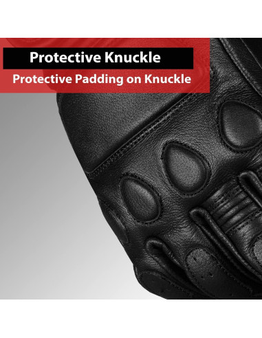 Guantes de Motocicleta Jackets 4 Bikes G58 Negro Acolchados