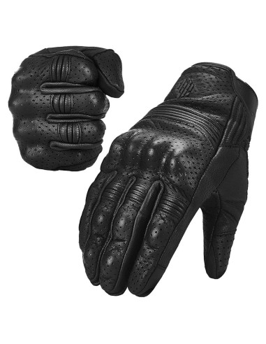 Guantes de Motocicleta ILM DN01 Talla L Negro Perforado