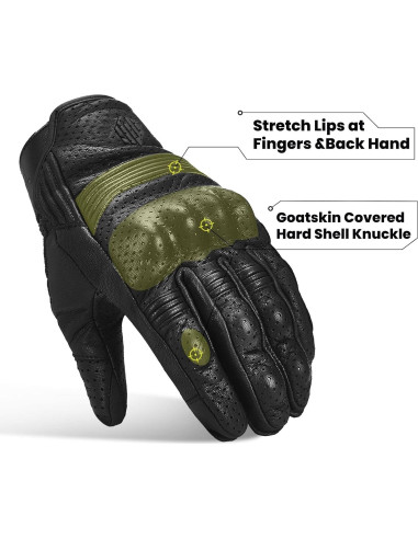 Guantes de Motocicleta ILM DN01 Talla L Negro Perforado